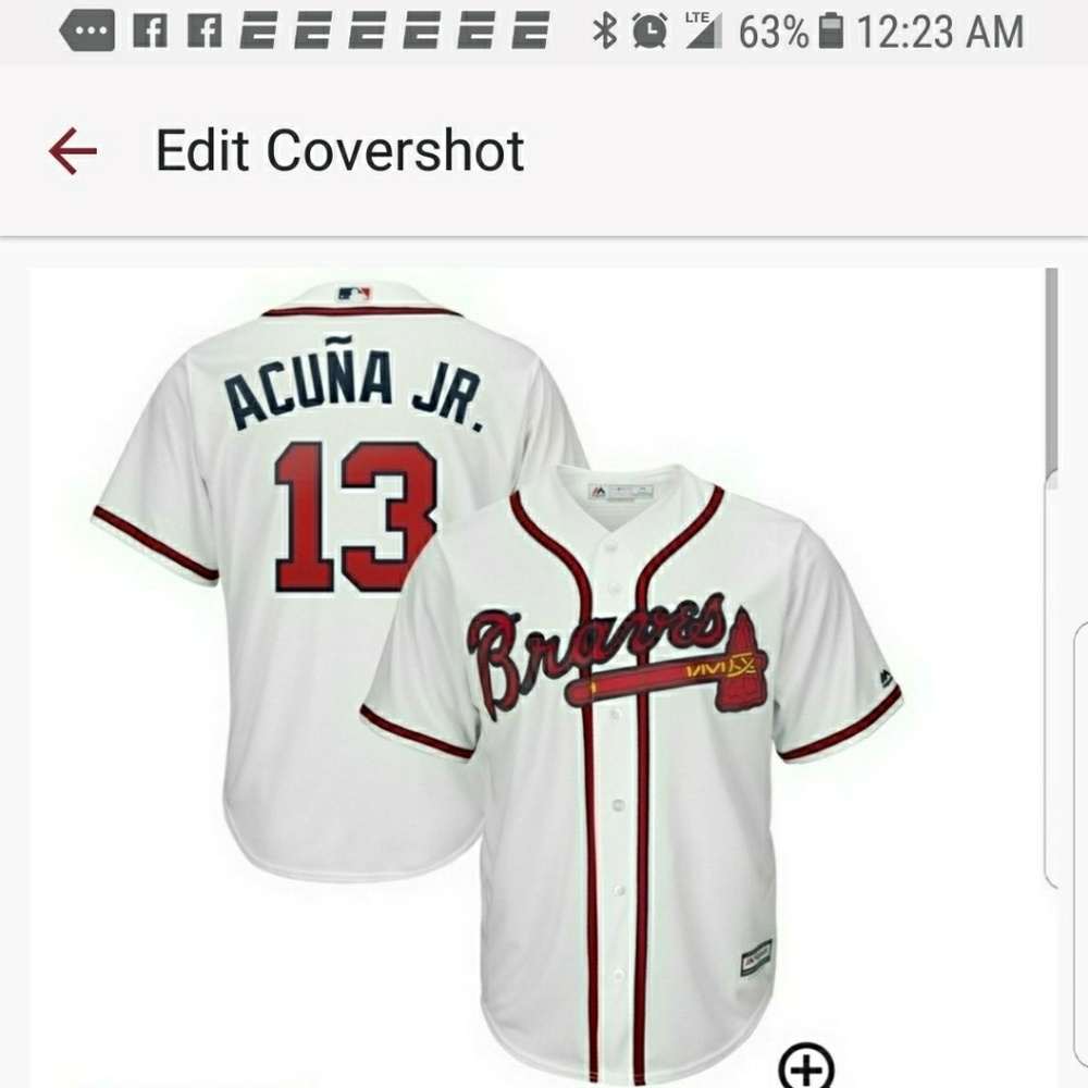 ATLANTA BRAVES MAJESTIC RONALD ACUNA JR JERSEY